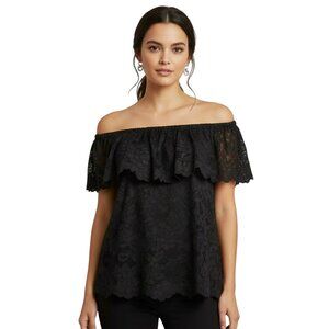 Rebecca Taylor Lace Off-Shoulder Top 8